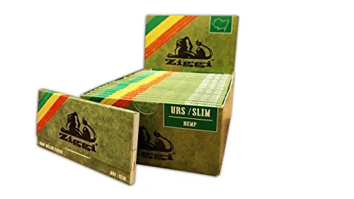 Ziggi Papers + Tips aus Hanfpapier Slim - 22Hefte á 32Blatt 110x44mm