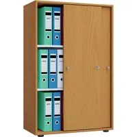 VCM my office Schiebetürenschrank XL Lona - 2 Fachböden, platzsparend und ideal für mehr Ordnung im Büro