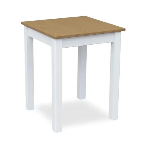 Metdrew Esstisch aus Holz | 60x60 | holztisch | für 2 Personen | klein Tisch | Skandinavischer Stil | aus Kiefernholz | küchentisch | Tischplatte: Eiche Hell