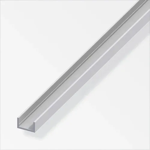 alfer U-Profil 10 x 22,5 x 1000 mm silber Profil Aluminiumprofil U Schiene