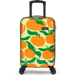 BHPPY Kinderkoffer handgepäck 53x35x20 cm, Reisekoffer kinder, Kinderkoffer mit rollen, Hartschalenkoffer für Kinder, Farbe Orange - Grün