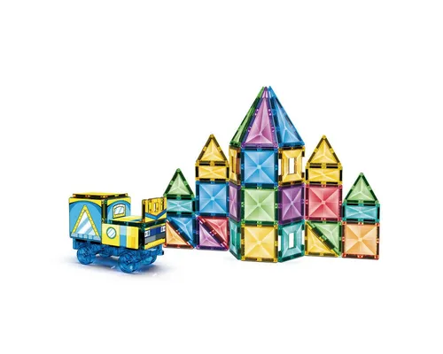 Jollity Magnetische Bausteine 60 tlg - Kreatives Spielzeugset für Kinder - Entdecke mit 60 bunten magnetischen Bausteinen endlose Möglichkeiten für kreatives Bauen. Ideal für die Förderung von räumlichem Denken und Feinmotorik. Perfekt für fantasievolles Spielen allein oder im Team.