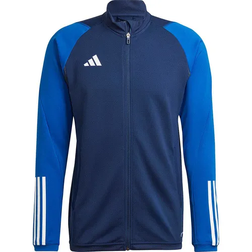 Adidas Tiro 23 Competition Trainingsjacke - Blau - Sportjacke für Fußballtraining, sorgt mit AEROREADY Technologie für trockenen Komfort und besteht aus 100 % recycelten Materialien, ideal für umweltbewusste Sportler.