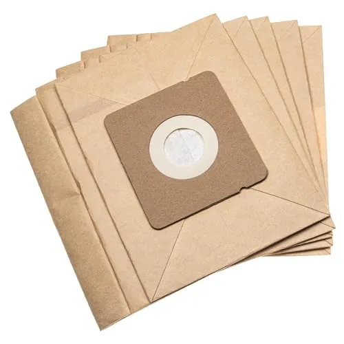 vhbw 5x Staubsaugerbeutel kompatibel mit Rowenta RO2465WA, RO2611, RO2611EA, RO2643 Staubsauger - Papier, 16,7cm x 17,6cm, Sandfarben