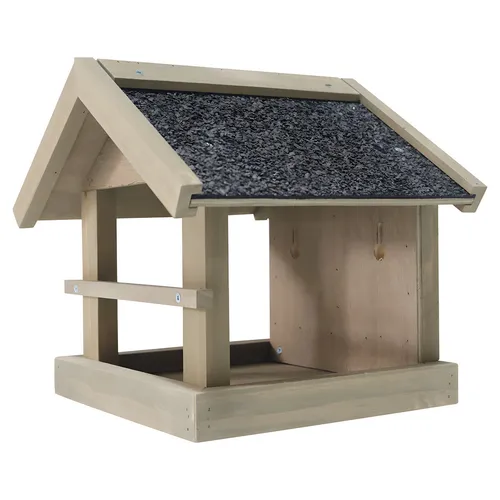 Nobby Vogelhaus Oskar grau-braun 25x21x22cm mit Anflugstange für Vögel