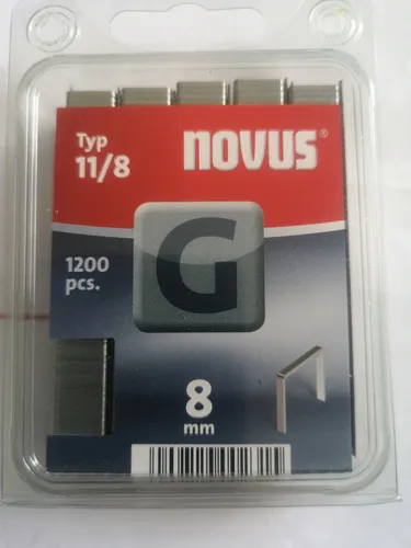 Novus Flachdrahtklammern 8 mm, Typ 11/8mm Hammertacker Klammer 1200
