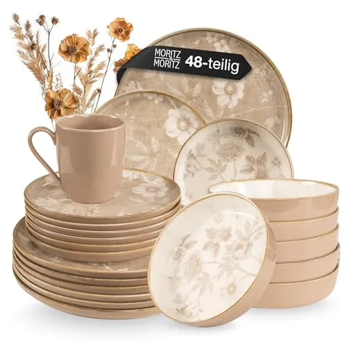 Moritz & Moritz MARIELLA Steingut Geschirrset 12 Personen