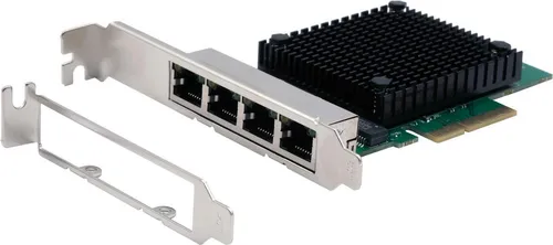 Exsys GmbH 4-Port PCIe Netzwerk-Karte 2.5 Gigabit - EX-60114 - Multimedia Netzwerkadapter mit 4 Ports für blitzschnelle 2.5 Gigabit-Verbindungen, ideal für Gaming und Streaming.