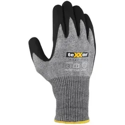 teXXor Schnittschutz-Strickhandschuhe, besandete Beschichtung, Schnittschutzklasse 5 / F - Größe 10 (XL)