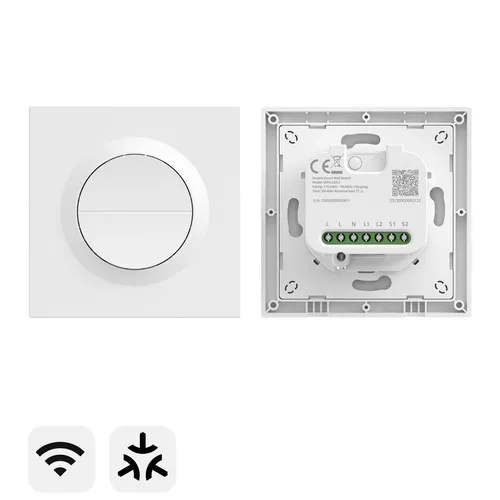 SONOFF MINI-2GS-E WIFI intelligenter Wandschalter 2 Gang Matter Licht Schalter