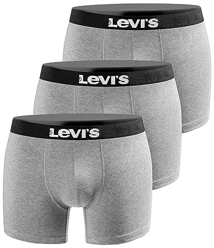 Levi's Herren Boxershort Print Limited Grey Edition 3er Pack - Grey New One - Gr. XXL