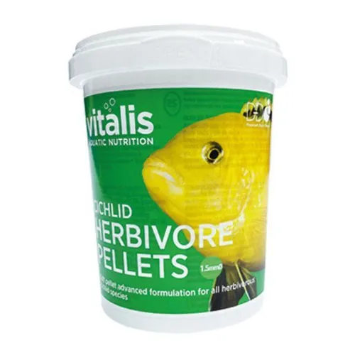 Cichlid Herbivore Pellets 260g Vitalis 1,5mm Futter Cichliden  Aquarienfutter