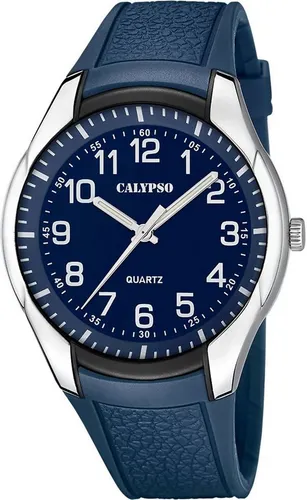 Calypso Herren Uhr K5843/2 - Wasserdicht und stylisch - Herrenuhren mit 10 ATM Wasserdichtigkeit, ideal für sportliche Aktivitäten und den Alltag. Trendige blaue Armbanduhr mit Quarzwerk und robustem Kunststoffgehäuse.