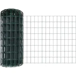 vidaXL Zaun mit Pfosten Grün 0.8 x 10 m Stahl - Gartenzäune aus pulverbeschichtetem Stahl, wetterfest und rostbeständig für langlebigen Einsatz im Außenbereich. Ideal für Gärten und Terrassen, bietet Sicherheit und Stil.