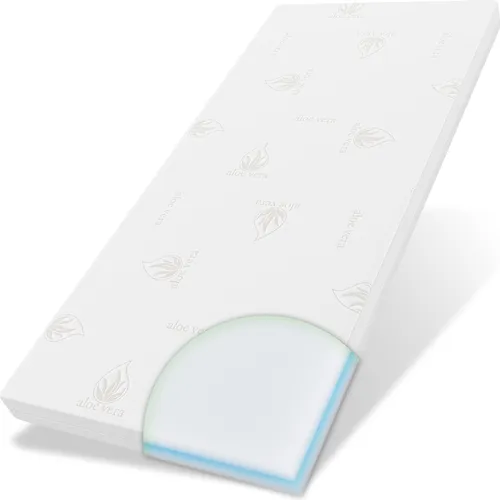 ELONEO Topper H2/H3 - 7cm Visko-Gelschaum mit Wendefunktion - Matratzenauflagen mit 7 cm Visko-Mineralschaum für optimalen Schlafkomfort. Schadstoffgeprüft, waschbar und ideal für Allergiker.