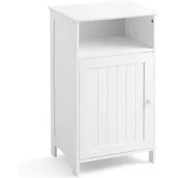 Badezimmerschrank Weiß mit verstellbarem Einlegeboden, 40 x 30 x 70 cm