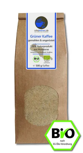 Produktbild Grüner Kaffee Bio gemahlen
