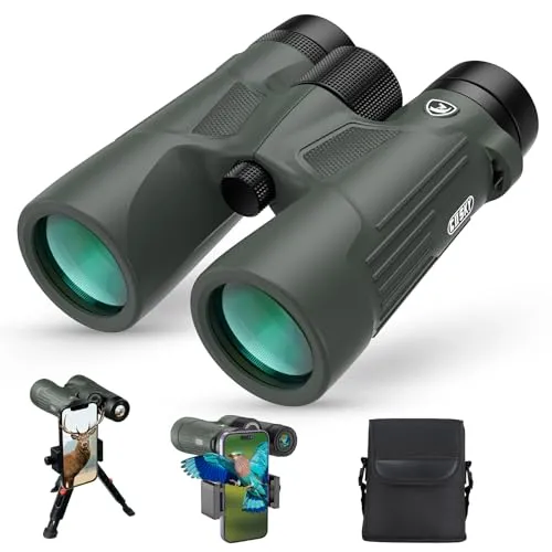 Gosky 10x42 HD-Fernglas für Erwachsene mit Telefonadapter von Gosky