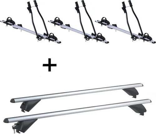 VDP Dachträger für Opel Astra H SW (2007-2011) mit 3x SAGITTAR Fahrradträger - Dachgepäckträger für Opel Astra H SW (5 Türer) mit 3x SAGITTAR Fahrradträger. Ideal für den sicheren Transport von Fahrrädern bis 15 kg, leicht montierbar und abschließbar.