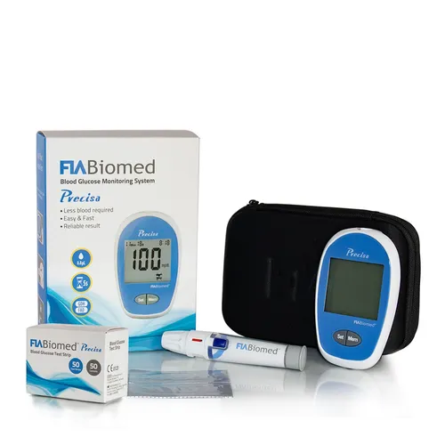 FIA Biomed Blutzuckermessgerät Precisa Set – inkl. 50 Teststreifen & Lanzetten