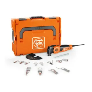 Fein Oszillierer MM 700 - 1.7 Q Autoglas - Multifunktionswerkzeuge mit Anti-Vibrationssystem für sicheres Arbeiten und schnellem Werkzeugwechsel durch FEIN Schnellspannsystem. Ideal für präzise Anwendungen im Handwerk.