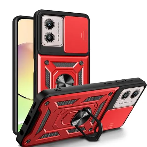 betterfon Handyhülle für Motorola Moto G13 / G23 / G53 | Stoßfest & Kratzfest | Mit Kameraschutz, Anti-Fingerabdruck & robustem Panzerschutz-Design | Rot