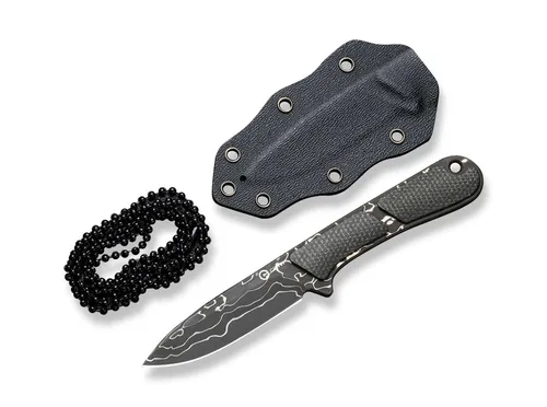 CIVIVI Mini Elementum Feststehendes Messer Grün C23010-DS1 - Kompaktes feststehendes Messer mit ergonomischem Griff aus Micarta. Ideal für Outdoor-Aktivitäten und den täglichen Gebrauch, bietet es eine hochwertige Klinge aus Damaszener Stahl.