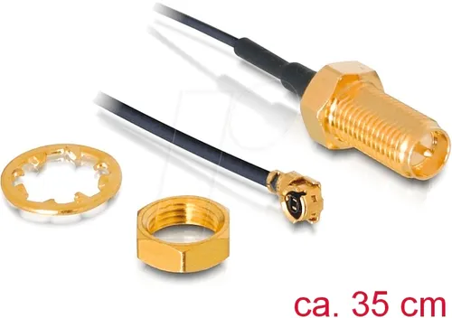 DELOCK 88379 - HF Antennenkabel RP-SMA Buchse, MHF I Stecker, 35 cm