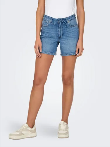 ONLY Damen Jeans Shorts ONLGianna Belted Kurze Jeanshose Bermuda mit Gürtel 15340706 Medium Blue Denim M - Stylische Jeansshorts für Damen, ideal für den Sommer. Mit praktischem Gürtel für einen perfekten Sitz und trendigem Look.
