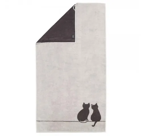 Cawoe Duschtuch Cute Cats in grau von Cawö