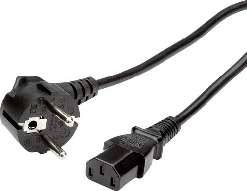 VALUE Value 19.99.1018 Strom Verbindungskabel - 1.80 m schwarzes Elektro-Kabel, ideal für zuverlässige Stromversorgung bis 10 A