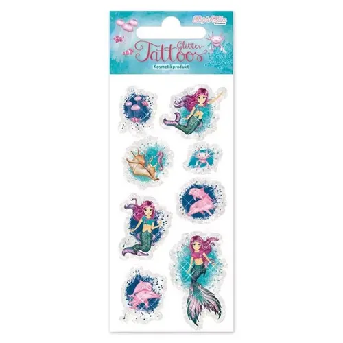Tapir Ella Glitter Tattoos-Meerjungfrau Coralie
