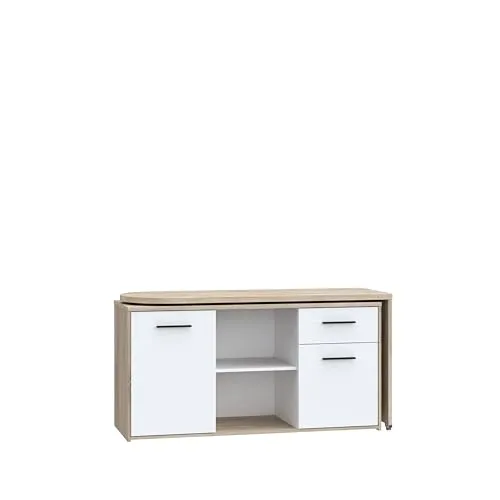 FORTE ALIKLIA Kinderschreibtisch mit Schublade und Tür in beige von Forte