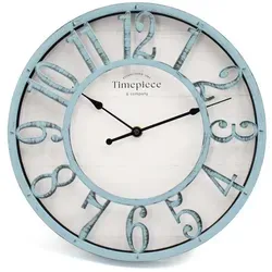 K&L Wall Art Wanduhr in blau von Wall Art