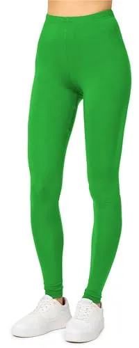 Merry Style Damen Lange Leggings aus Viskose MS10-143 (Grün, S)
