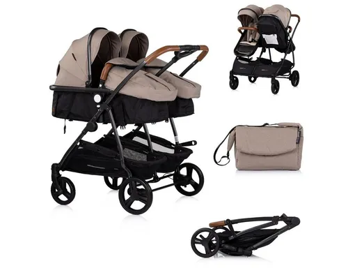 Chipolino Geschwisterkinderwagen Duo Smart in braun von Chipolino