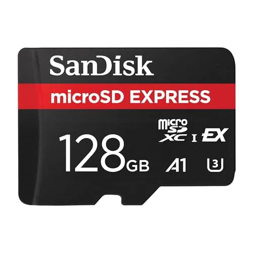 SanDisk Express 128 GB microSD Karte - Speicherkarten mit U3 und UHS-I für schnelle Übertragungen, ideal für 4K Videoaufnahmen und anspruchsvolle Anwendungen.