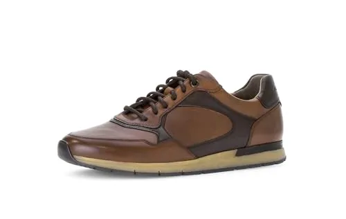 Pius Gabor Herren Sneaker Low,Halbschuhe,recyceltes Futter,Latex Wechselfußbett,Super Flex Sohle,Laufschuhe,Cognac/Mocca,42 EU / 8 UK