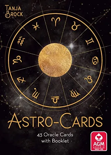 Astro Cards: 43 Oracle Cards with Booklet - Kartenspiele mit 43 Orakelkarten und Booklet, bietet tiefgehende Einblicke in Astrologie und persönliche Entwicklung.