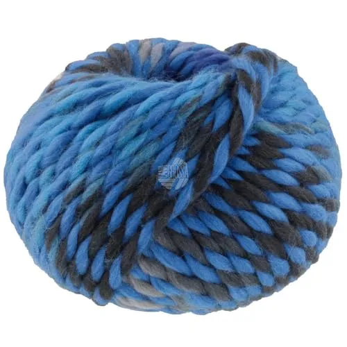 LANA GROSSA Dolce | Dickes, locker verzwirnt Merino-Dochtgarn mit Mouliné- Effekt | Handstrickgarn aus 100% Schurwolle (Merino, basolan) | 100g Wolle zum Stricken & Häkeln | 50m GarnFB 12