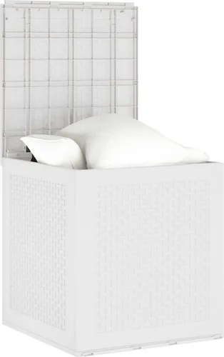 vidaXL Kompakte Außenlagerbox in Weiß - Auflagenboxen, robuste UV-beständige und wasserdichte Lösung für Garten, ideal für Balkon oder Terrasse, schützt deine Outdoor-Ausrüstung vor Wetter.