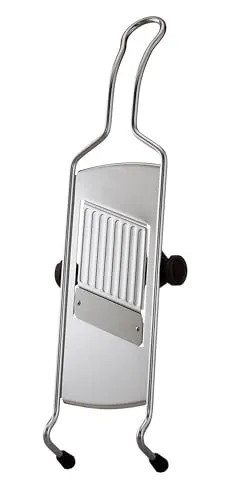 RÖSLE Hobel Classic - Hochwertige Edelstahl-Reibe für Gemüse, 5 Schnittstärken und rutschfeste Silikonfüße für müheloses Arbeiten