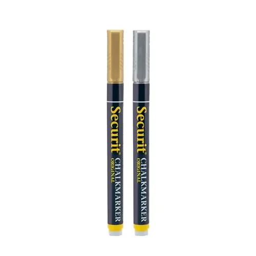 Securit BL-SMA100-V2-GD Kreidemarker Original Small, 2er Set
