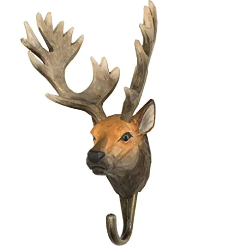Wildlife Garden Garderobenhaken DecoHook Rothirsch - Kleiderhaken mit stilvollem Rothirsch-Design, ideal für Naturfreunde und zur Aufwertung jedes Eingangsbereichs.