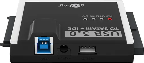 USB 3.0 Festplattenadapter für IDE und SATA - Goobay - IDE-SATA-Kabel & Adapter, ermöglicht den schnellen Anschluss von HDD- und SSD-Festplatten an Ihren Computer.