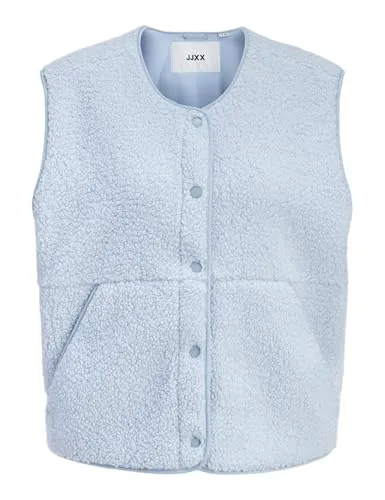 JJXX Steppweste aus Teddystoff in blau von JJXX