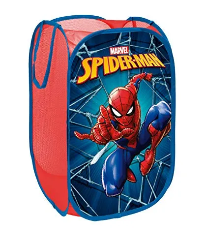 Pop-Up-Wäschekorb/Spielzeugkiste Spielzeugbox Aufbewahrungsbox Kleiderbox, für Kinder (Spiderman)