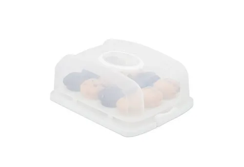 relaxdays Kuchentransportbox rechteckig, Weiß - Praktische Kuchentransportbox aus Kunststoff, ideal für sicheres Transportieren von Kuchen und Torten, perfekte Lösung für Feiern und Veranstaltungen.