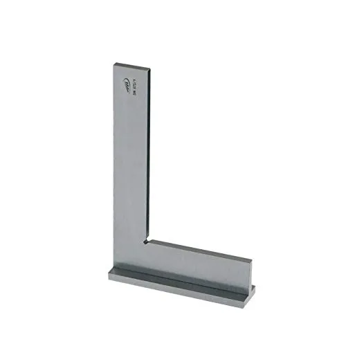 HELIOS-PREISSER 370105 Anschlagwinkel 200x130mm - Zimmermannswinkel für präzise Winkelprüfungen in der Fertigung und Werkstatt, erfüllt DIN 875/1 für höchste Genauigkeit.