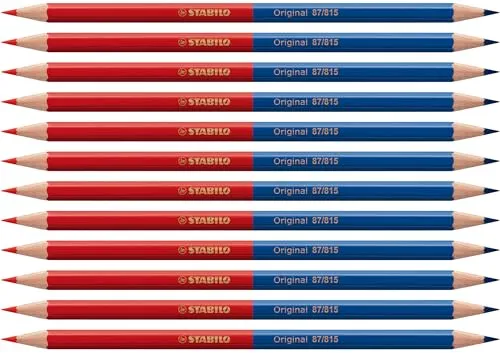 STABILO - Premium-Buntstift - Original - 12er Pack - zweifarbig, rot & blau